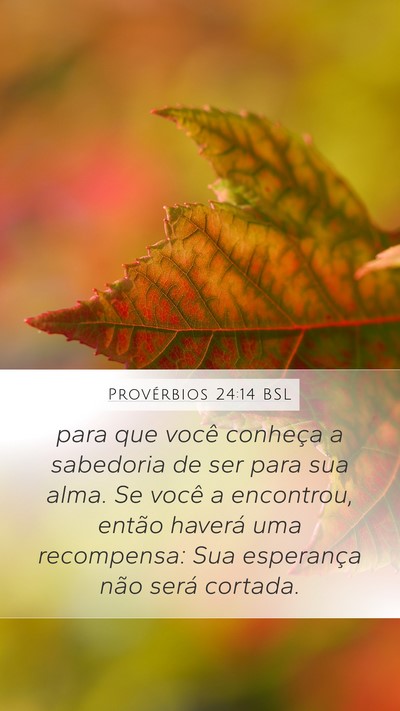 Provérbios 24:14 BSL Bible Verse Image