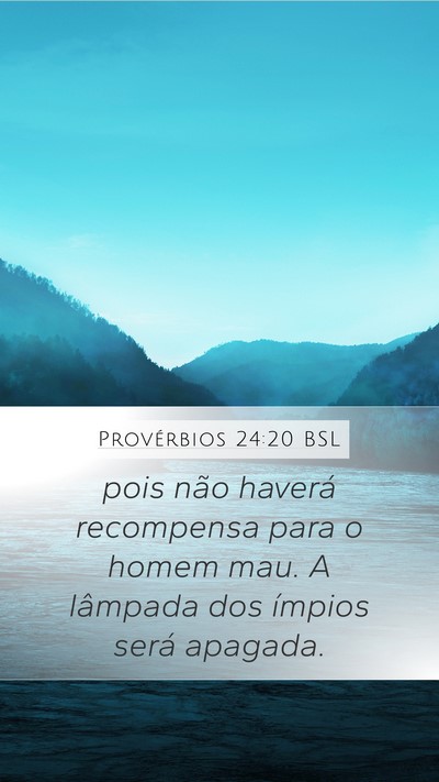 Provérbios 24:20 BSL Bible Verse Image
