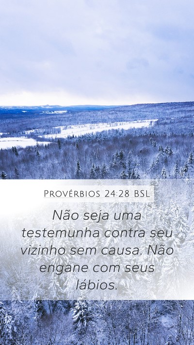 Provérbios 24:28 BSL Bible Verse Image