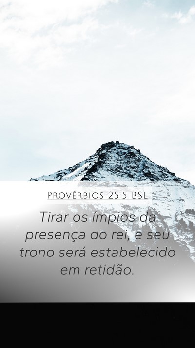 Provérbios 25:5 BSL Bible Verse Image
