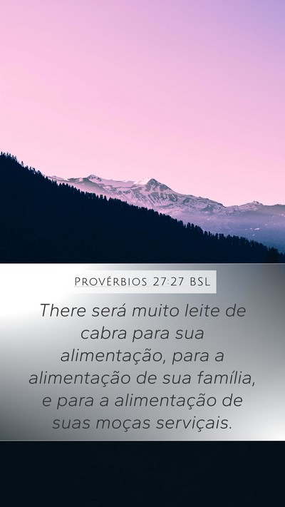 Provérbios 27:27 BSL Bible Verse Image