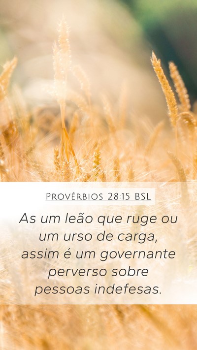 Provérbios 28:15 BSL Bible Verse Image