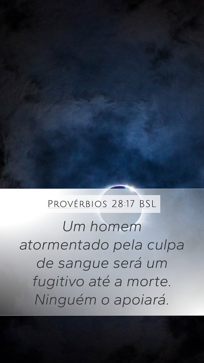 Provérbios 28:17 BSL Bible Verse Image