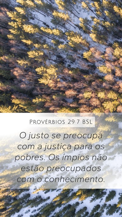 Provérbios 29:7 BSL Bible Verse Image