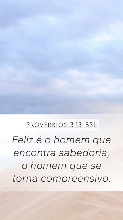 Provérbios 3:13 BSL Bible Verse Image