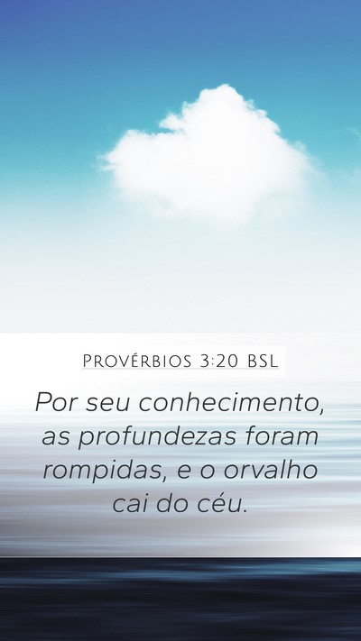 Provérbios 3:20 BSL Bible Verse Image