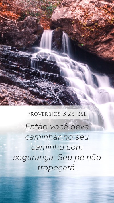 Provérbios 3:23 BSL Bible Verse Image
