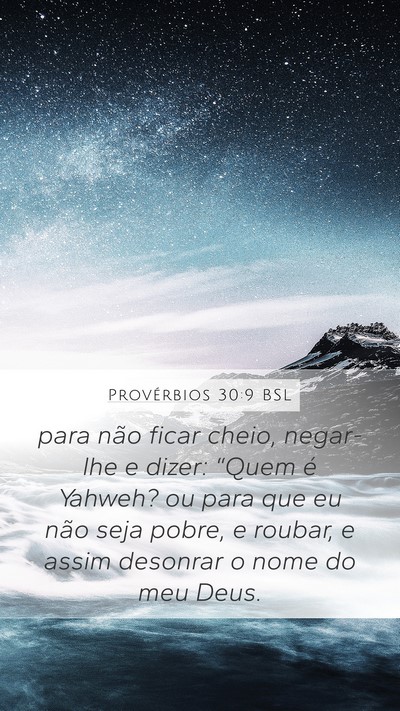 Provérbios 30:9 BSL Bible Verse Image