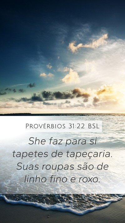 Provérbios 31:22 BSL Bible Verse Image