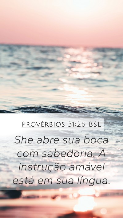 Provérbios 31:26 BSL Bible Verse Image