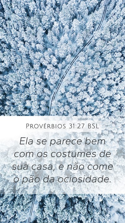 Provérbios 31:27 BSL Bible Verse Image