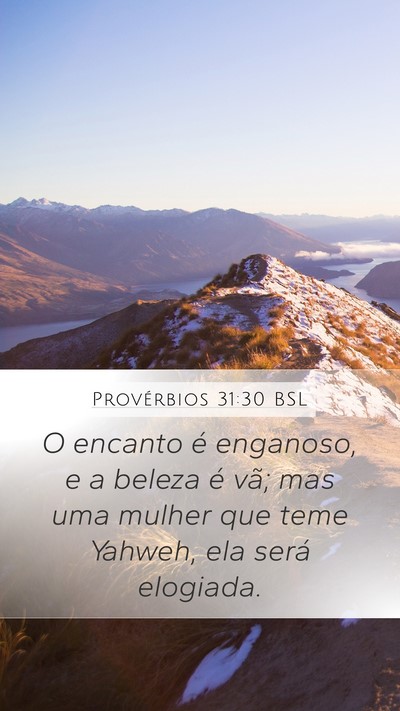 Provérbios 31:30 BSL Bible Verse Image