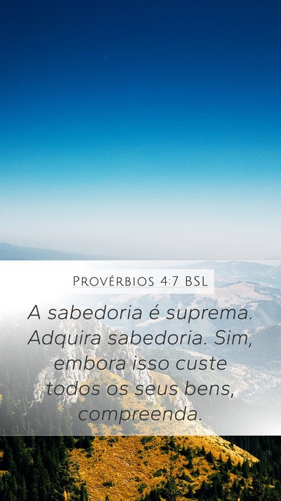 Provérbios 4:7 BSL Bible Verse Image