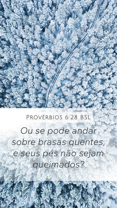 Provérbios 6:28 BSL Mobile Phone Wallpaper - Ou se pode andar sobre brasas quentes, e seus - Mobile Bible Verse Wallpaper