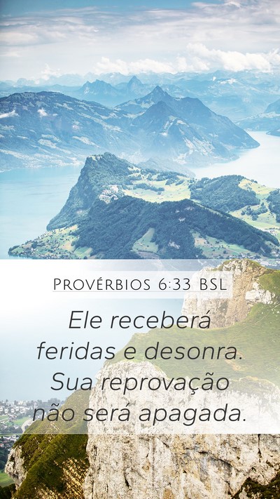 Provérbios 6:33 BSL Bible Verse Image