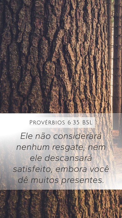 Provérbios 6:35 BSL Bible Verse Image