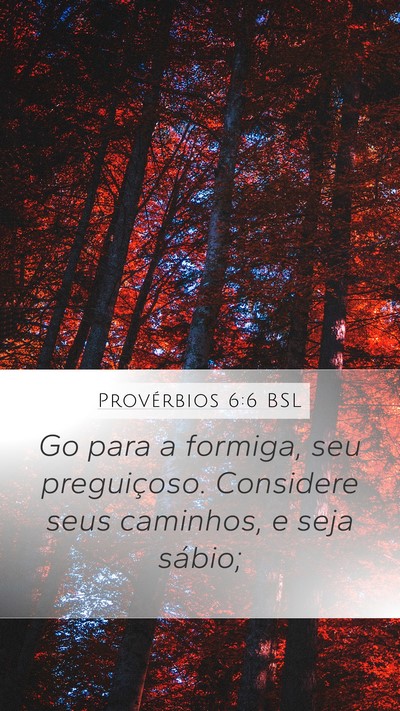 Provérbios 6:6 BSL Bible Verse Image