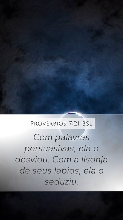 Provérbios 7:21 BSL Bible Verse Image
