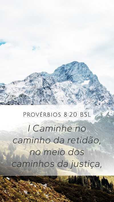 Provérbios 8:20 BSL Bible Verse Image