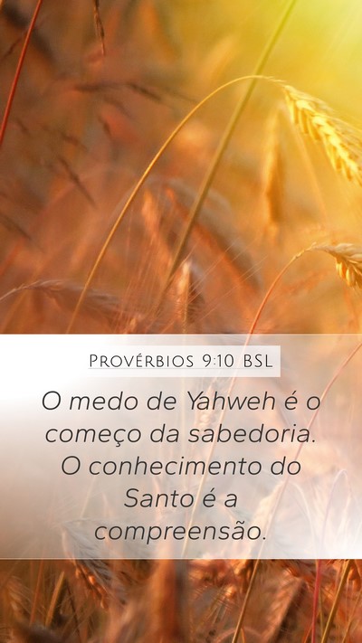 Provérbios 9:10 BSL Bible Verse Image