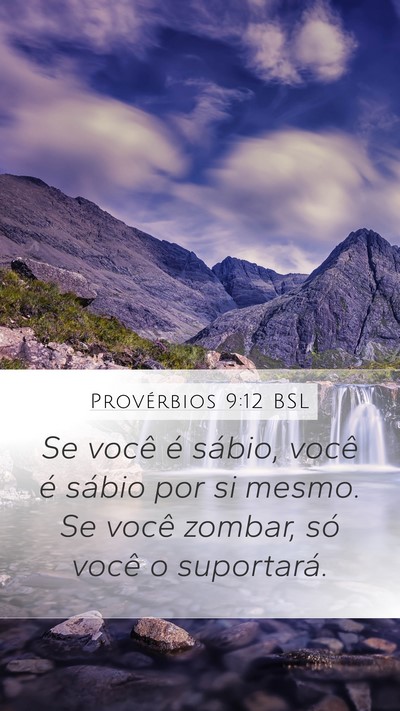Provérbios 9:12 BSL Bible Verse Image