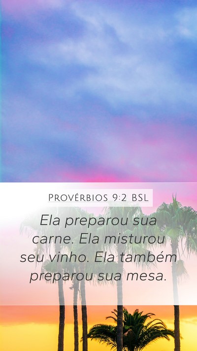 Provérbios 9:2 BSL Bible Verse Image