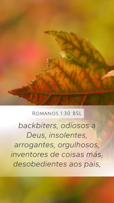Romanos 1:30 BSL Bible Verse Image