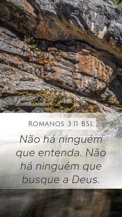 Romanos 3:11 BSL Bible Verse Image