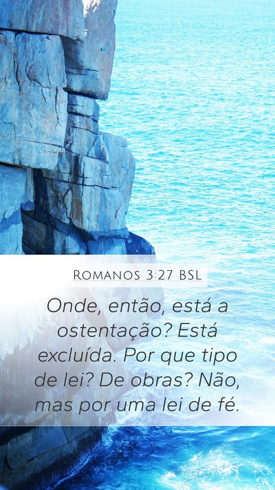 Romanos 3:27 BSL Bible Verse Image