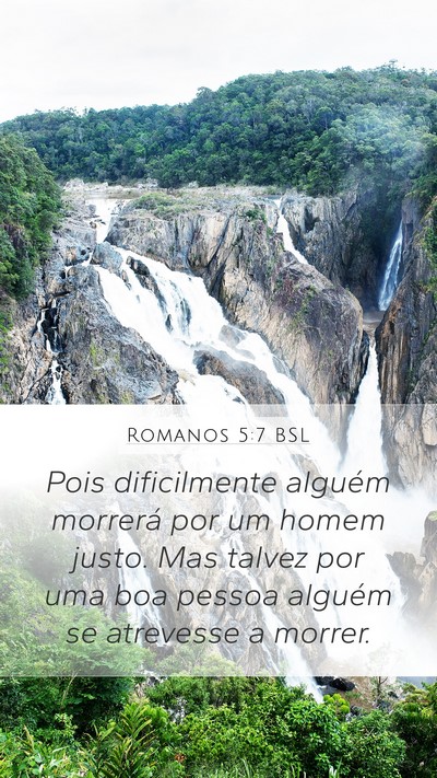 Romanos 5:7 BSL Bible Verse Image