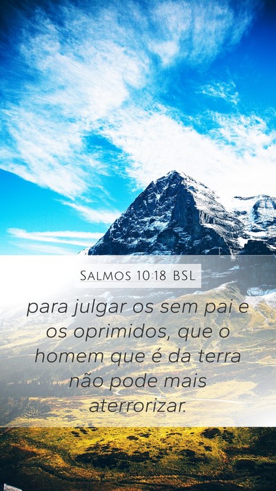 Salmos 10:18 BSL Bible Verse Image