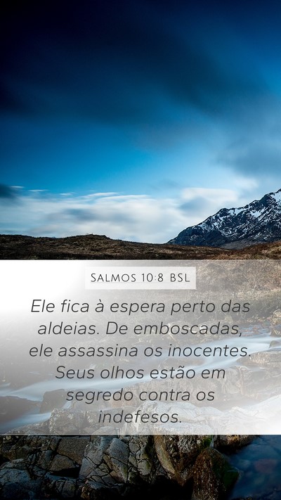 Salmos 10:8 BSL Bible Verse Image