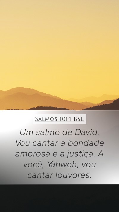 Salmos 101:1 BSL Bible Verse Image