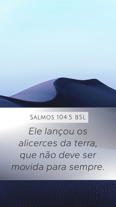 Salmos 104:5 BSL Bible Verse Image