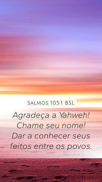 Salmos 105:1 BSL Bible Verse Image