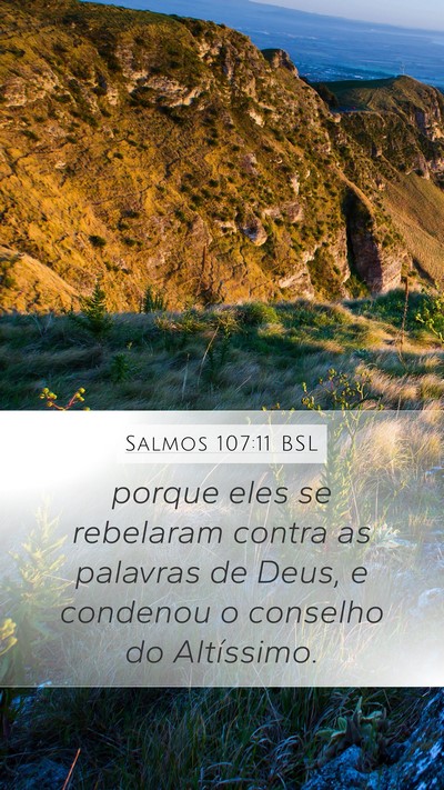 Salmos 107:11 BSL Bible Verse Image