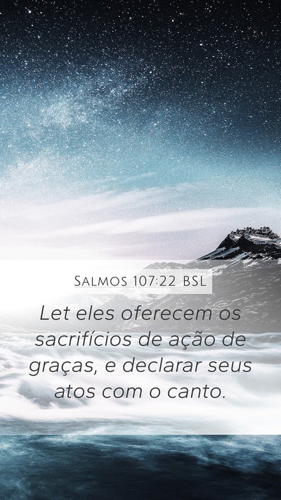 Salmos 107:22 BSL Bible Verse Image