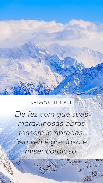 Salmos 111:4 BSL Bible Verse Image