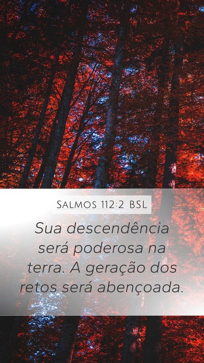 Salmos 112:2 BSL Bible Verse Image
