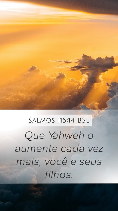 Salmos 115:14 BSL Bible Verse Image