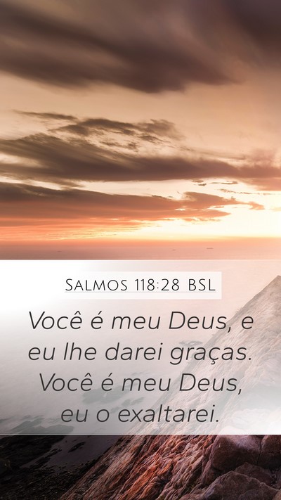 Salmos 118:28 BSL Bible Verse Image