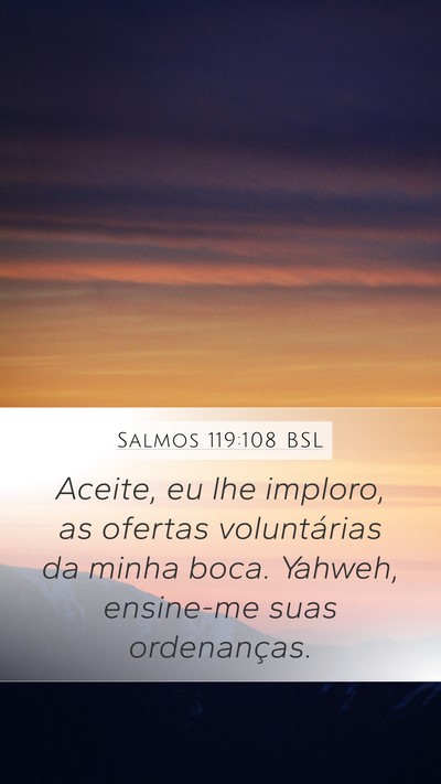 Salmos 119:108 BSL Bible Verse Image
