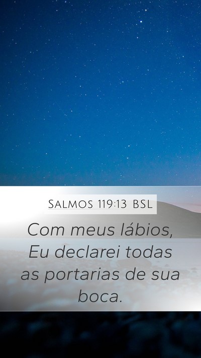Salmos 119:13 BSL Bible Verse Image