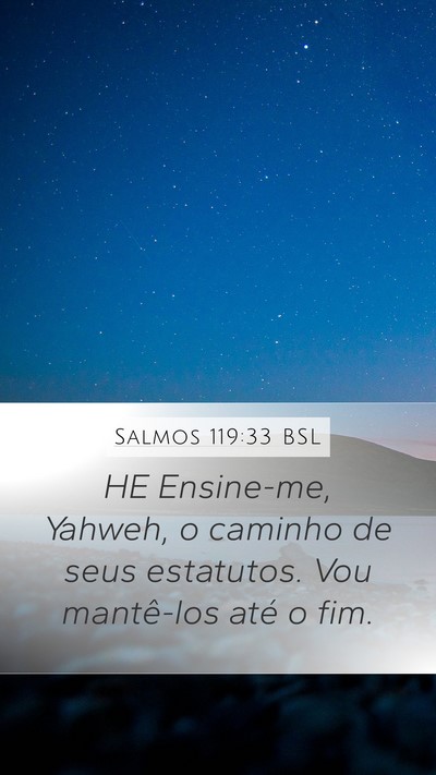 Salmos 119:33 BSL Bible Verse Image