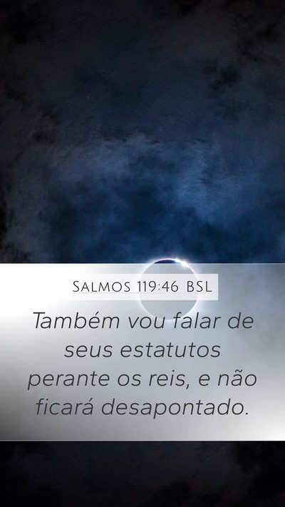 Salmos 119:46 BSL Bible Verse Image