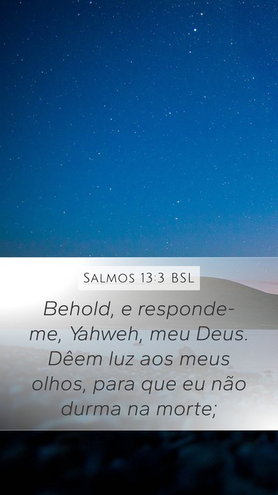 Salmos 13:3 BSL Bible Verse Image