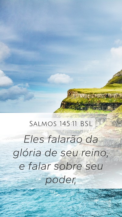 Salmos 145:11 BSL Bible Verse Image