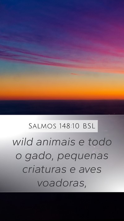 Salmos 148:10 BSL Bible Verse Image