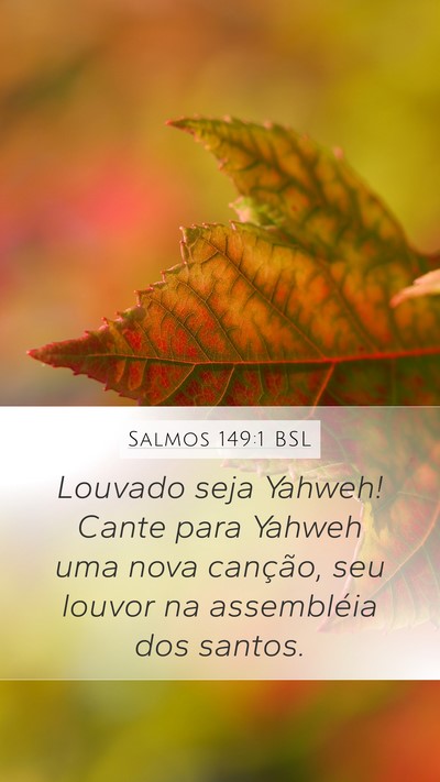Salmos 149:1 BSL Bible Verse Image