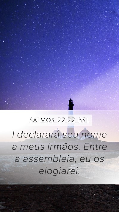 Salmos 22:22 BSL Bible Verse Image